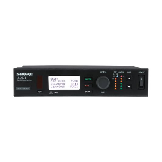 Shure ULXD4=-G51 ULXD4 WIRELESS RECEIVER - Paging Microphones