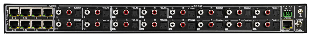 AVPro Edge AC-AEX-RC-HUB - 12x12 Audio-Only Matrix Switching Aggregation Hub