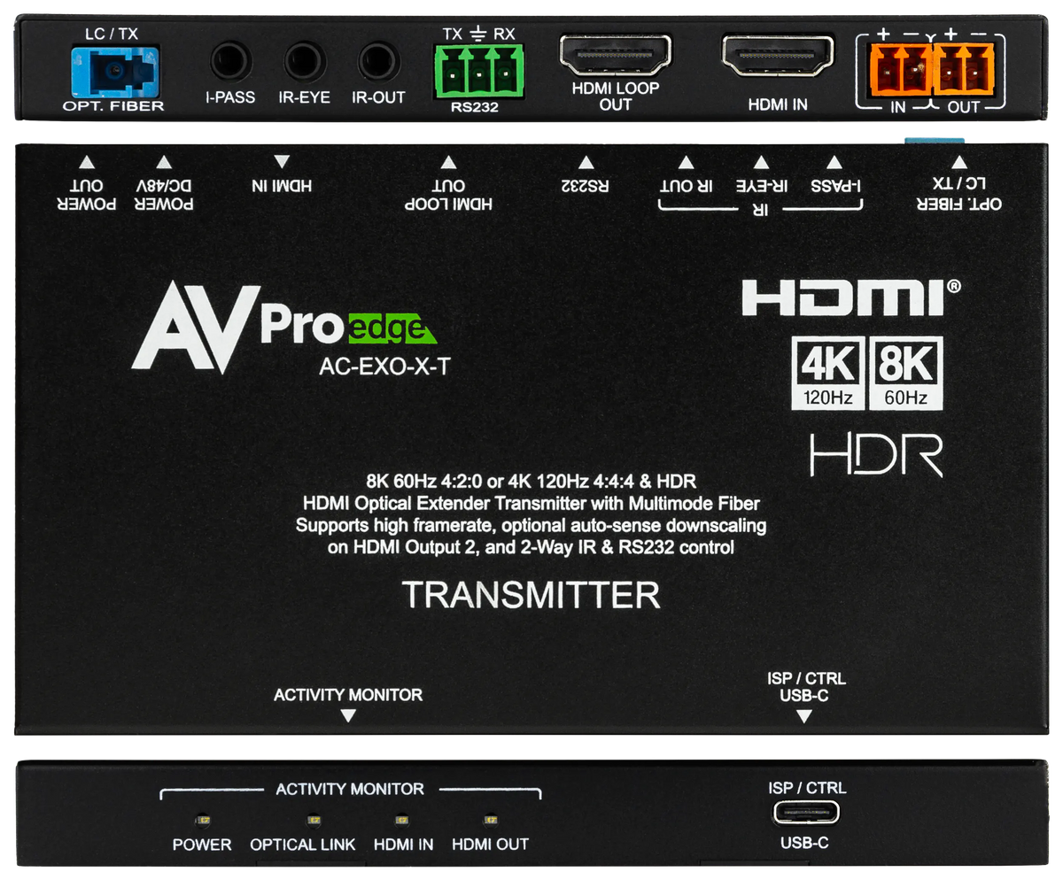 AC-EXO-X-KIT - 40Gbps 8K Fiber Optic Extender Kit