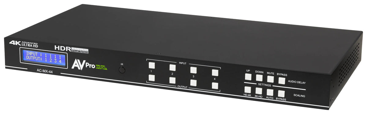 AVPro Edge AC-MX-44 - 18Gbps 4x4 HDMI Matrix Switch