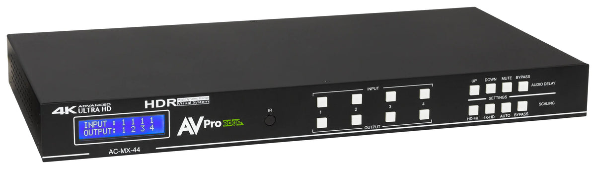 AVPro Edge AC-MX-44 - 18Gbps 4x4 HDMI Matrix Switch