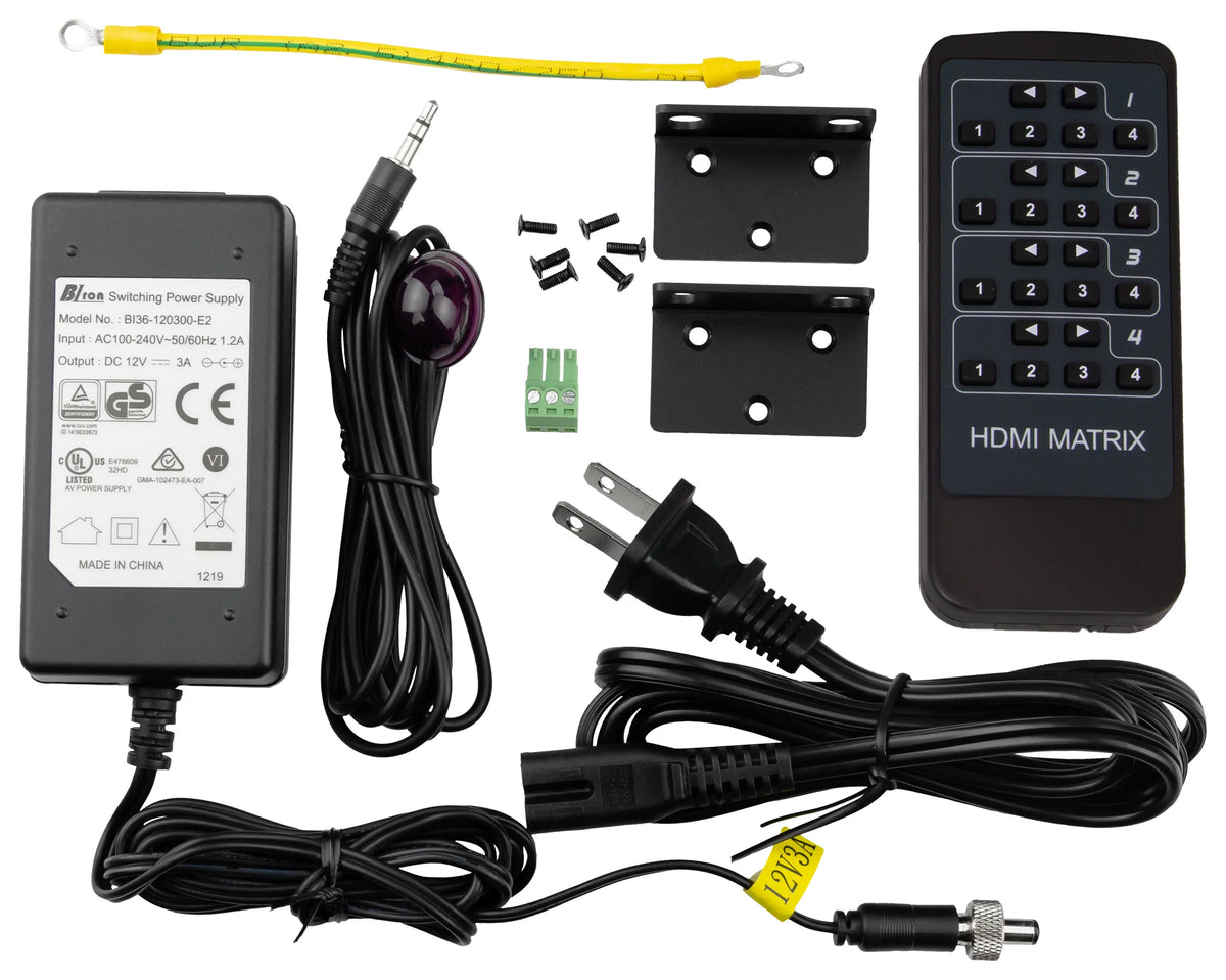 AVPro Edge AC-MX-44 - 18Gbps 4x4 HDMI Matrix Switch