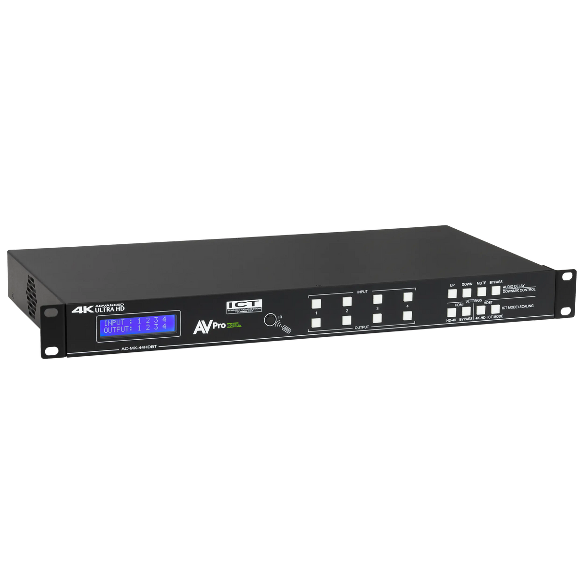 AVPro Edge AC-MX-44HDBT - 18Gbps 4x4 HDMI/HDBaseT Matrix Switch