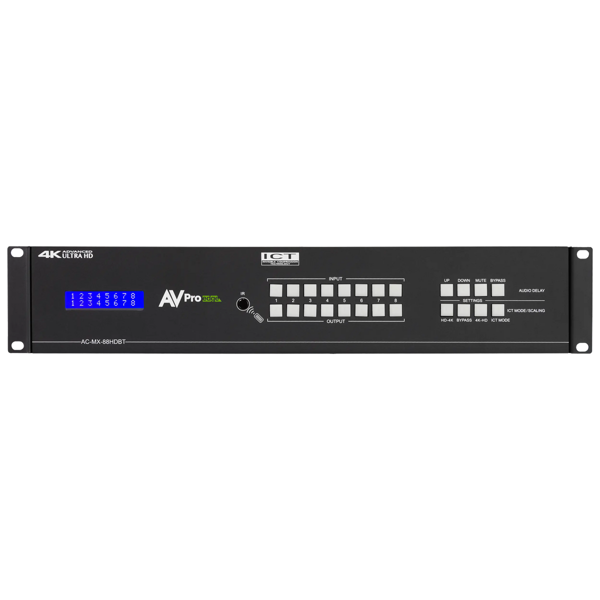 AVPro Edge AC-MX-88HDBT - 18Gbps 8x8 HDMI/HDBaseT Matrix Switch