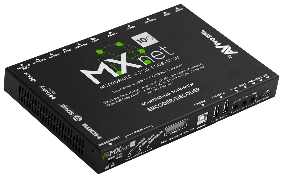 AVPro Edge AC-MXNET-10G-TCVR-AVDM - MXnet 10G SDVoE Transceiver with Downmixing