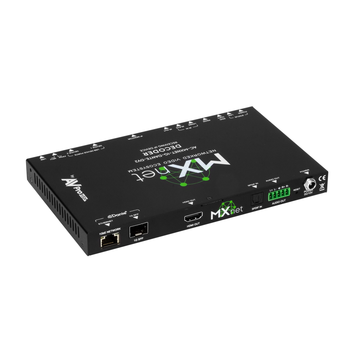 AVPro Edge AC-MXNET-1G-DANTE-DV2 - MXnet 1G Evolution II Decoder with Dante