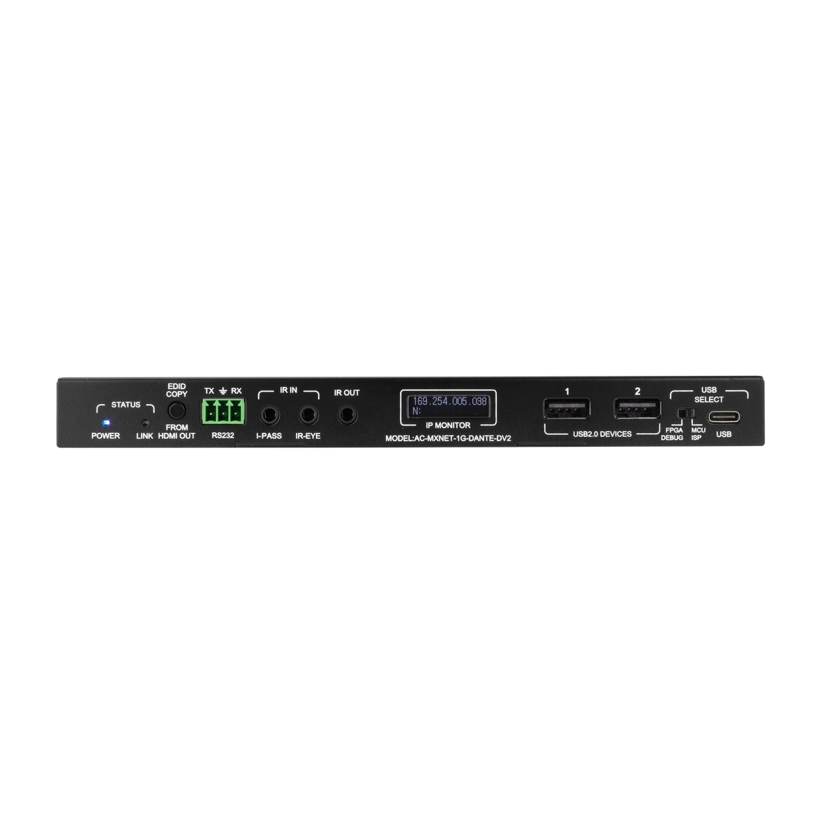 AVPro Edge AC-MXNET-1G-DANTE-DV2 - MXnet 1G Evolution II Decoder with Dante