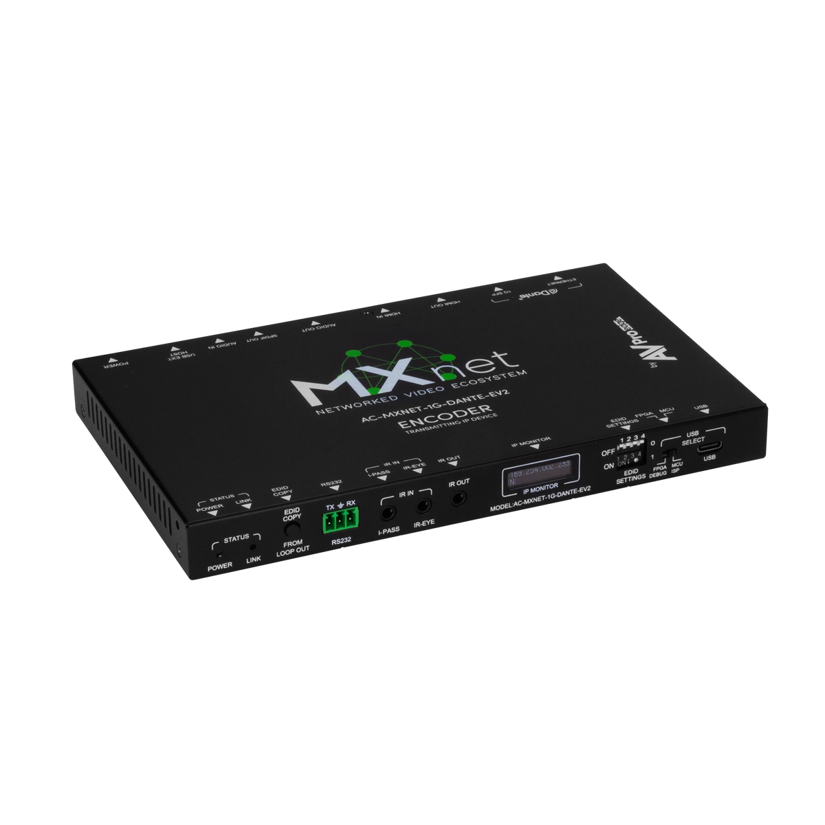 AVPro Edge AC-MXNET-1G-DANTE-EV2 - MXnet 1G Evolution II Encoder with Dante