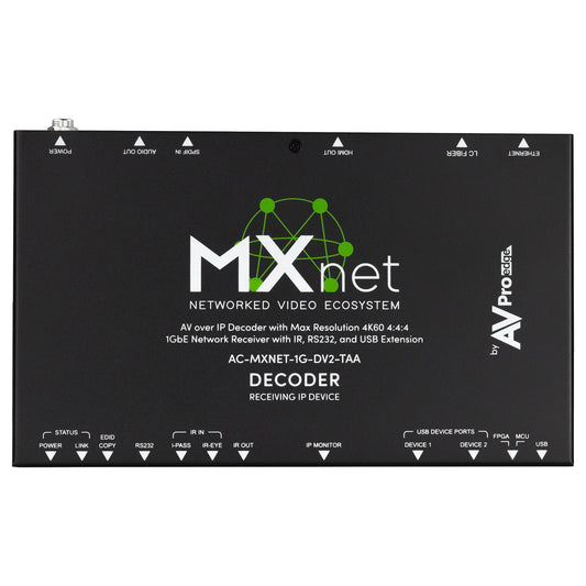 AVPro Edge AC-MXNET-1G-DV2-TAA - TAA - MXnet 1G Evolution II Decoder