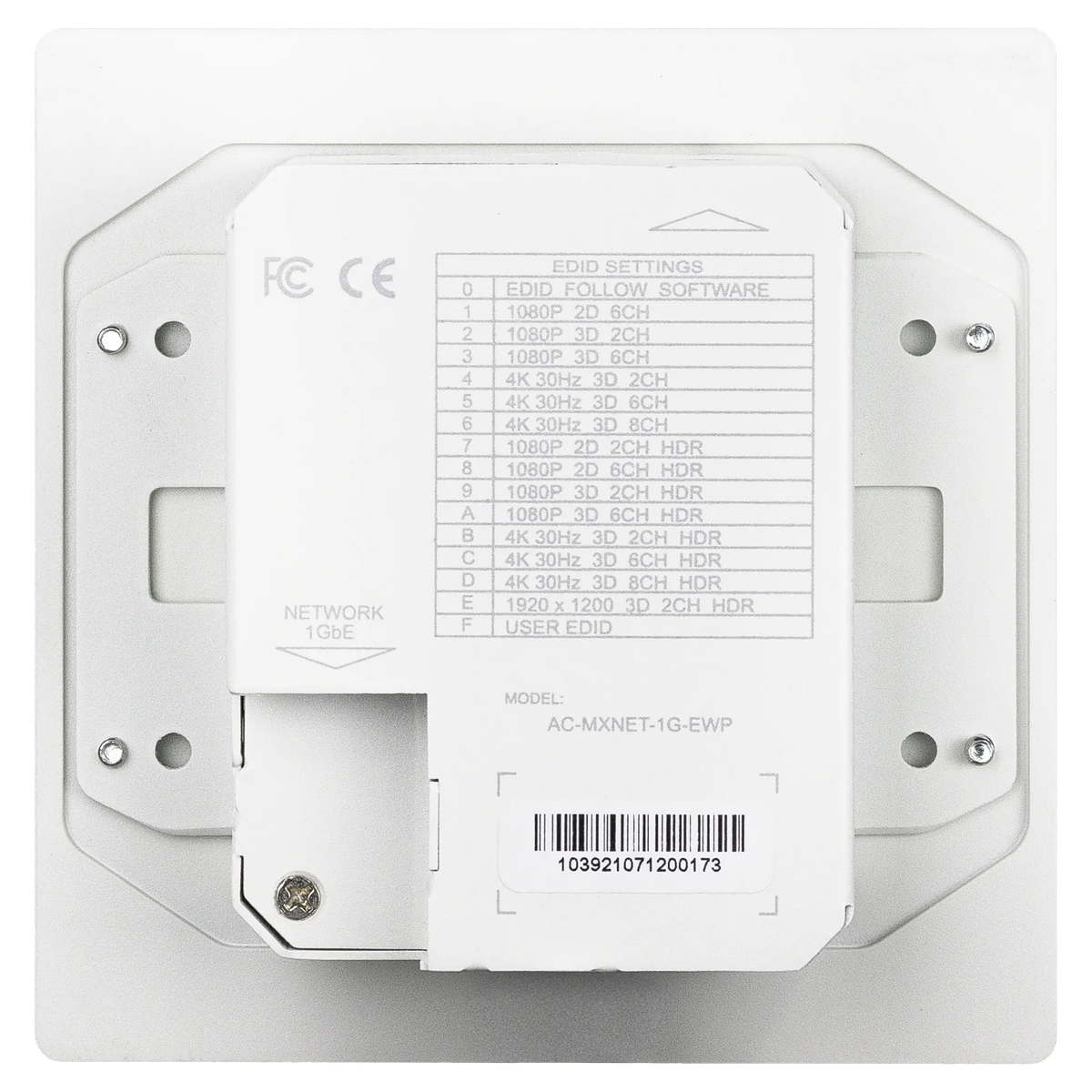 AVPro Edge AC-MXNET-1G-EWP - MXnet 1G Wall Plate Encoder
