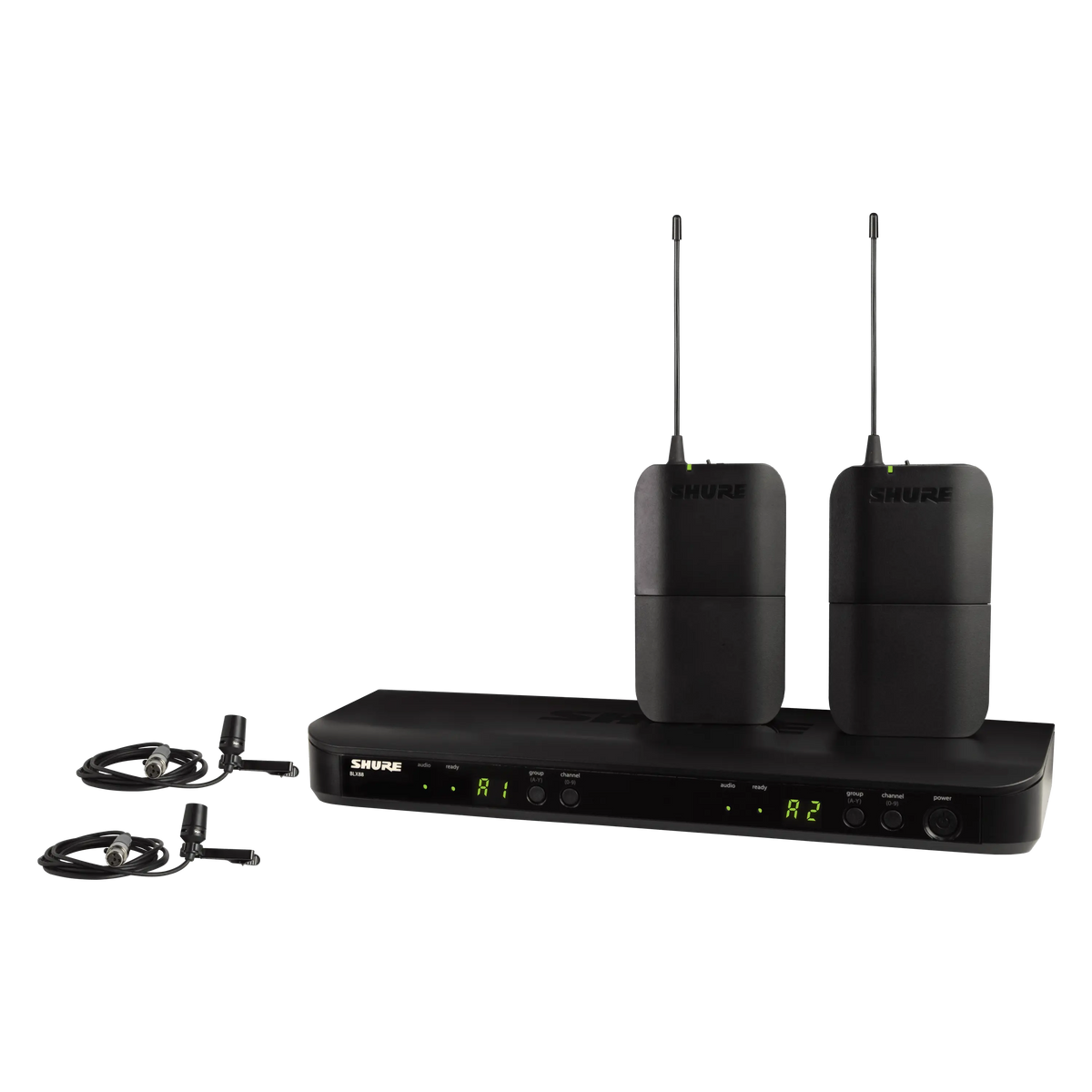 Shure BLX188UK/CVLX-K14 Dual Wireless Lavalier Microphone System with 2 Mics for Presentations