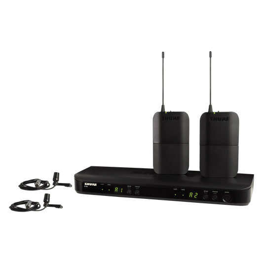 Shure BLX188UK/CVLX-K14 Dual Wireless Lavalier Microphone System with 2 Mics for Presentations