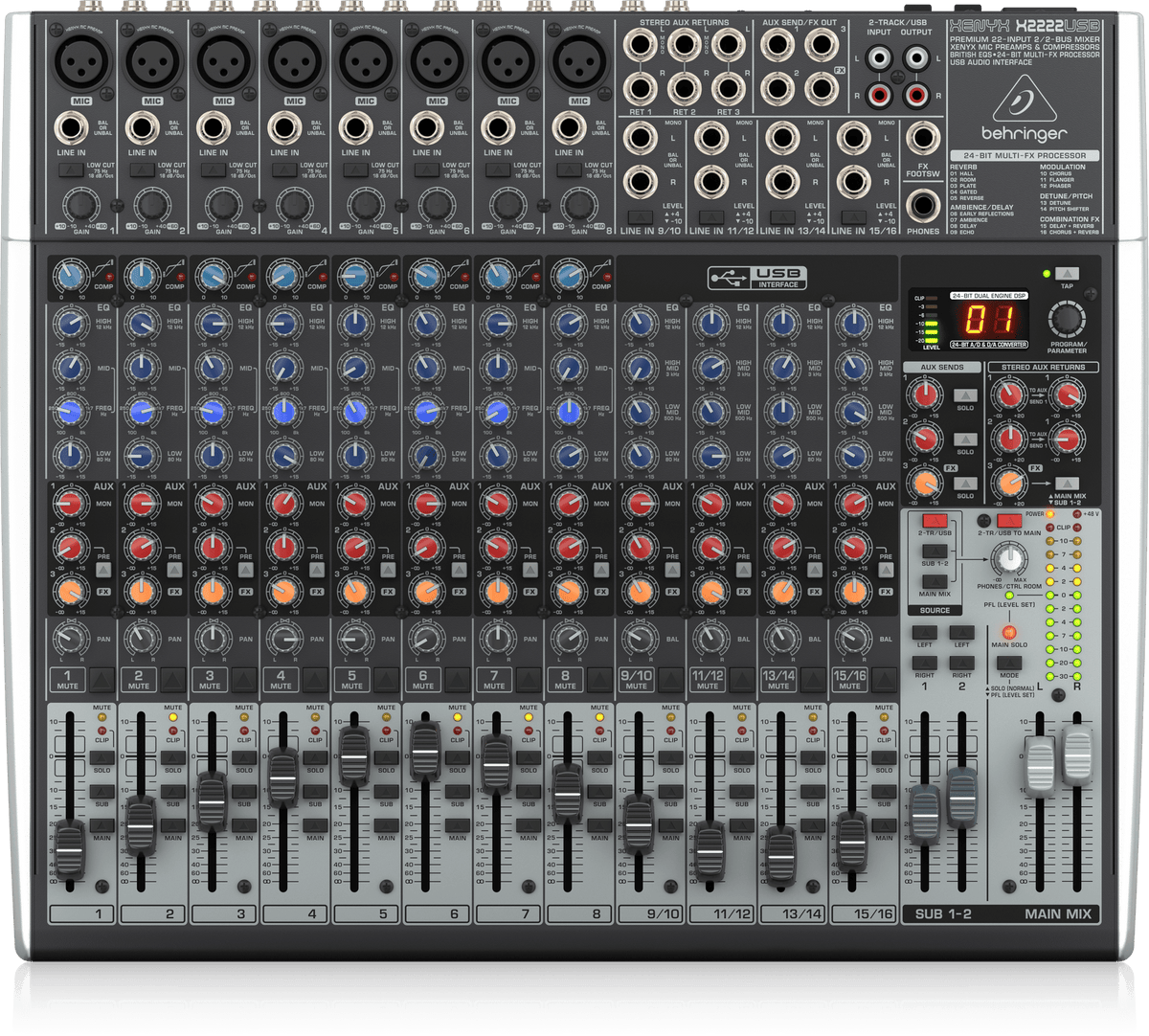 Behringer Xenyx X2222USB - Analog Mixer