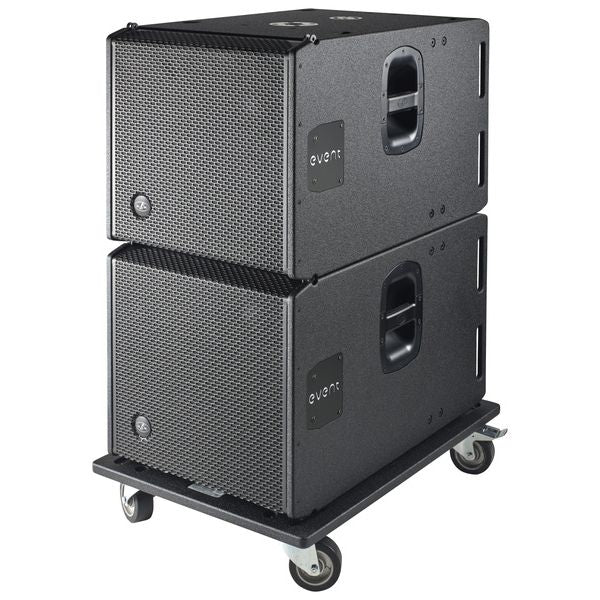 DAS Audio EVENT 8x26A/4x115A Bundle Two stacked black speakers 