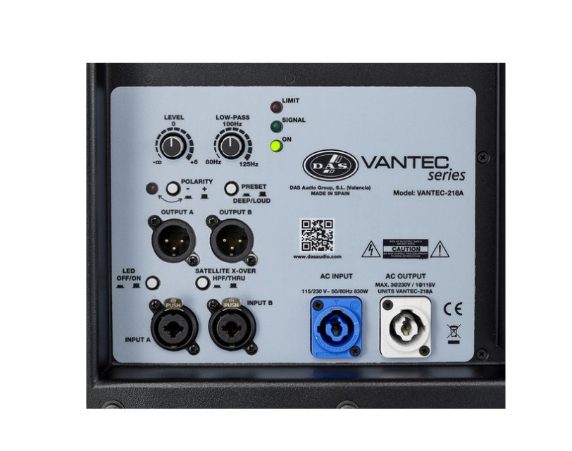 DAS Audio Vantec 6x20A/4x218A Bundle back panel