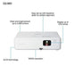 EPSON CO-W01 3000 Lumens 3 LCD HD Quality WXGA Projector