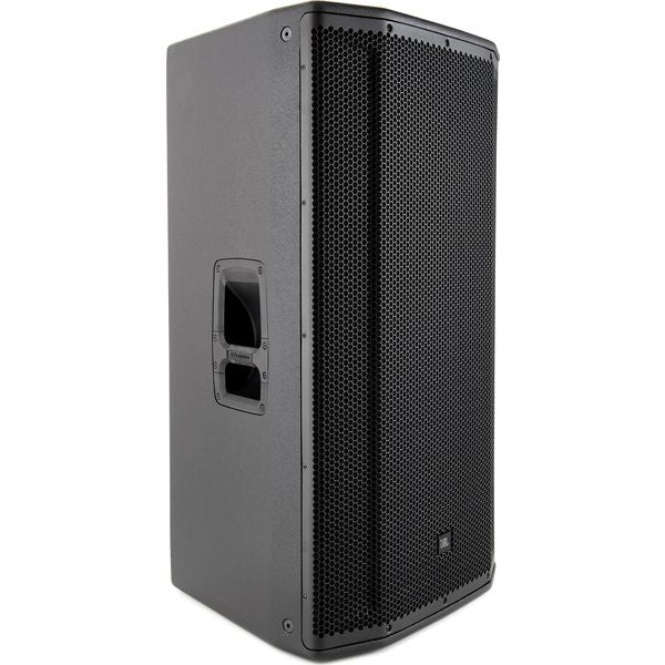 Black speaker on a white background