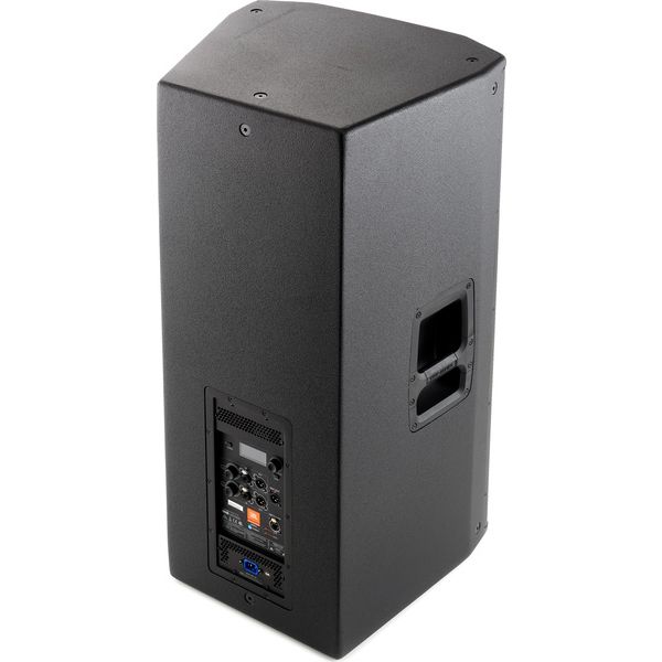 Black speaker on a white background