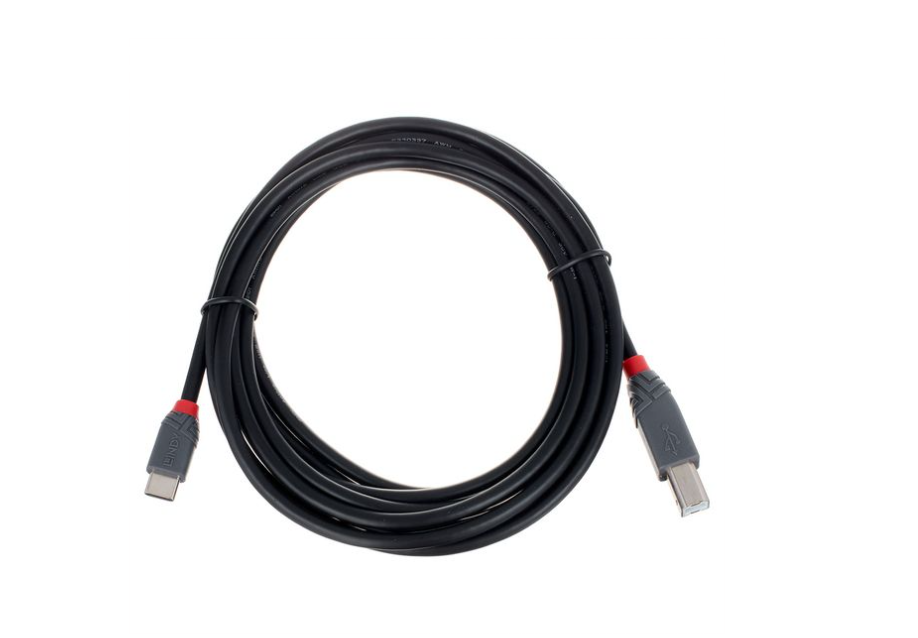 Lindy 3m USB 2.0 Typ C/B Anthra - Computer Cable