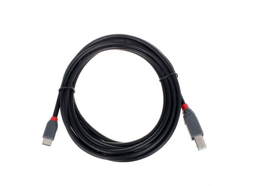 Lindy 3m USB 2.0 Typ C/B Anthra - Computer Cable