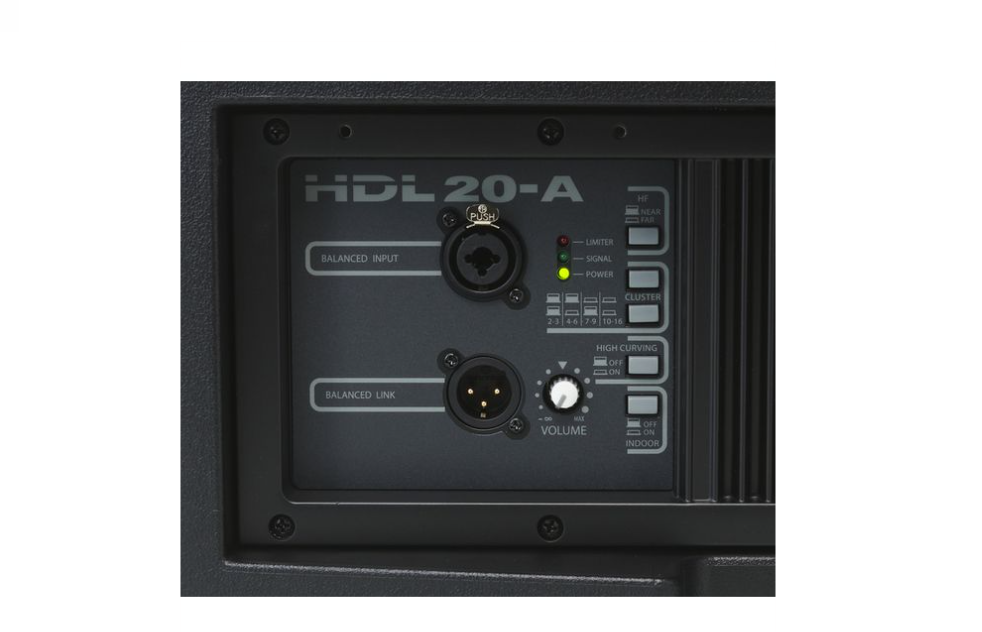 RCF HDL 20-A speaker back panel