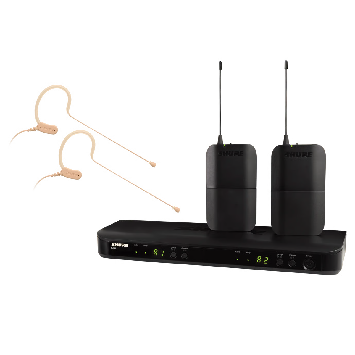 Shure Wireless Dual Presenter System BLX188UK/MX53-K14 with MX153 Earset Mics