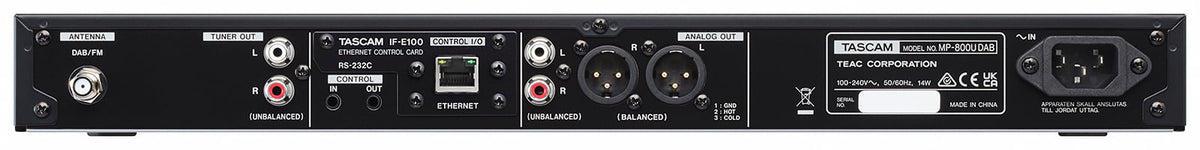 Tascam MP-800U DAB - Source Player