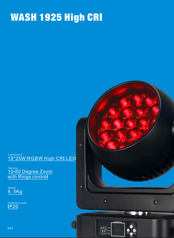 Meanreal Wash 1925 High CRI - Led Wash Lights