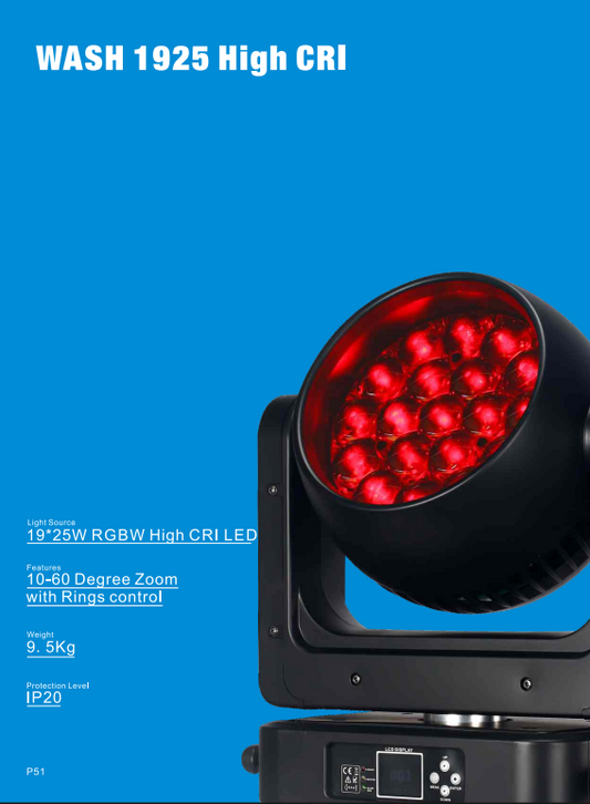 Meanreal Wash 1925 High CRI - Led Wash Lights